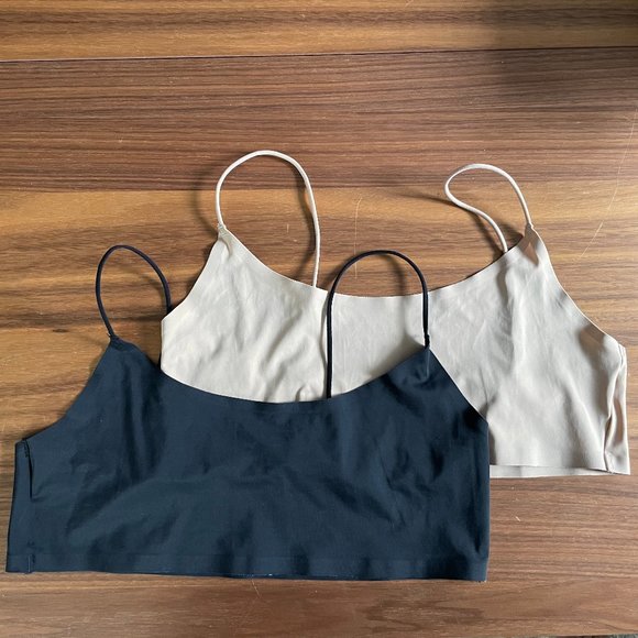 SKIMS Other - SKIMS Naked Scoop Bralettes, set of 2, Onyx and Clay, size L